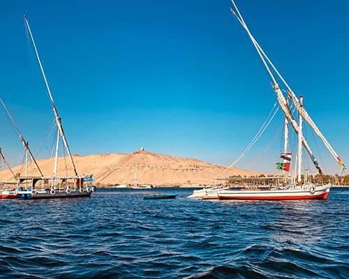 Boats at Sea in Egypt Boats at Sea in Egypt