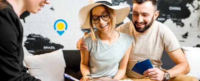 Happy Couples Booking Honeymoon Trip